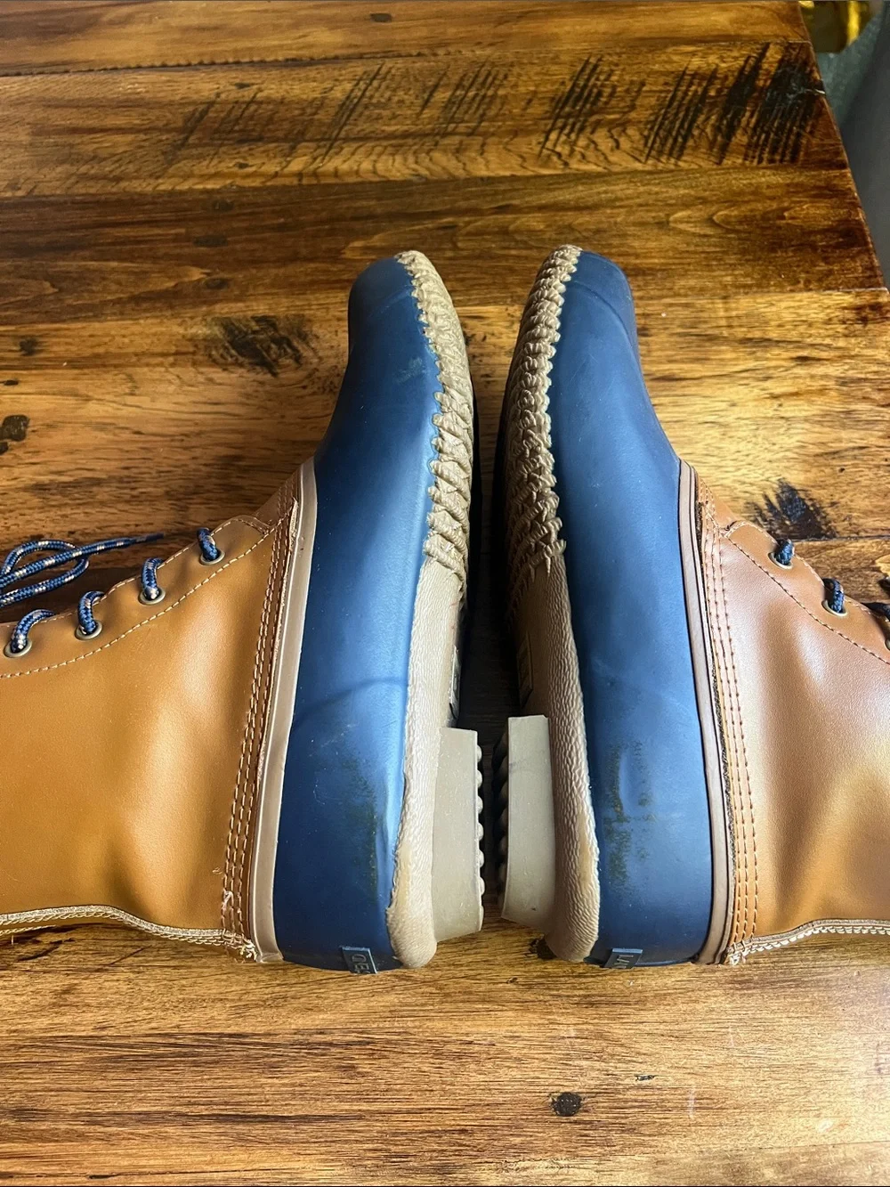 Land’s End Insulated Duck Boots Hazelnut Leather 7.5 Womens Like New